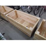 Large rectangular wooden planter