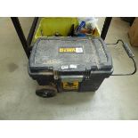 DeWalt tool box containing grinders, extension cables etc