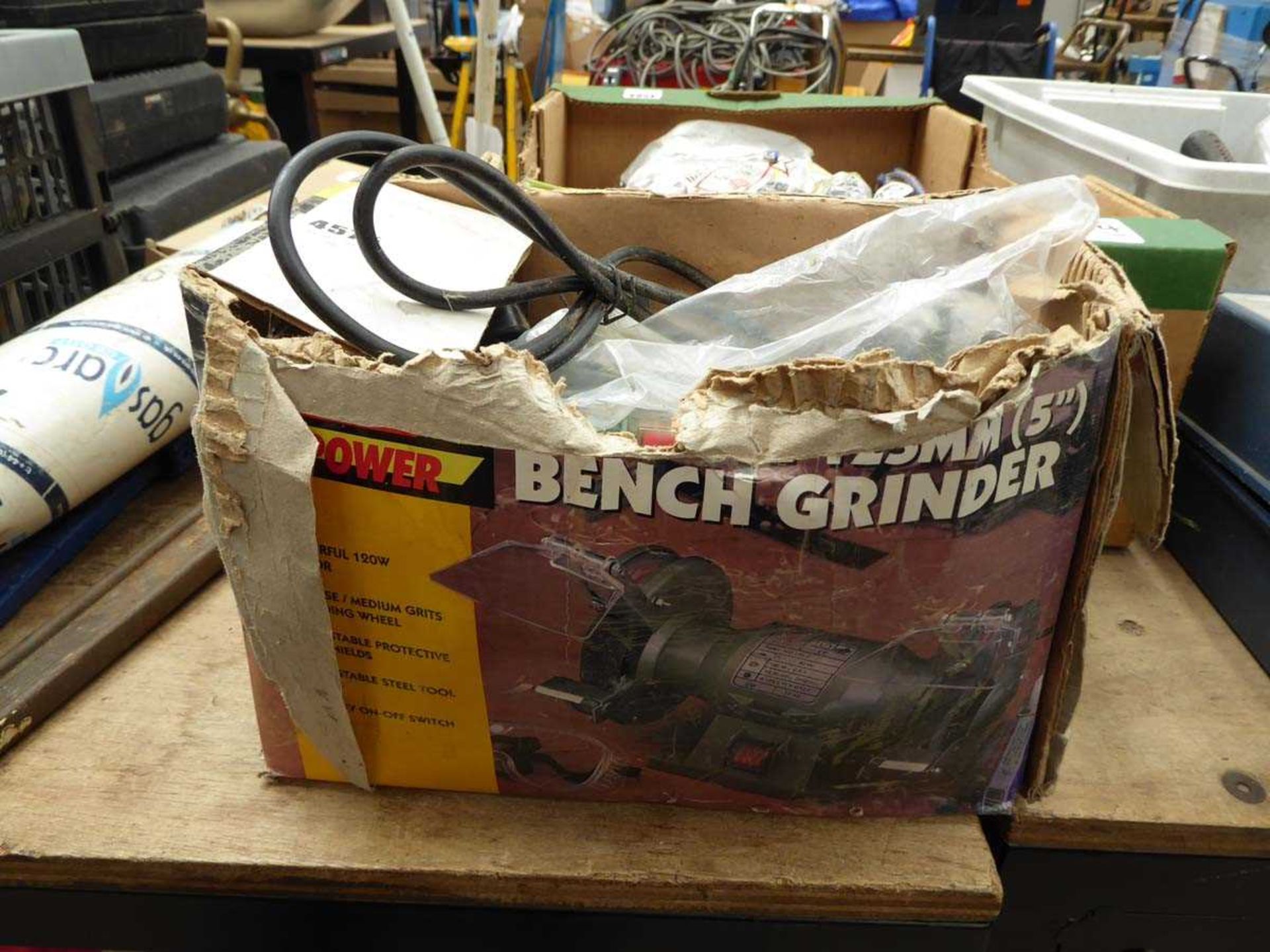 Small double ended bench grinder