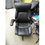 +VAT Black and grey highback executive style swivel armchair