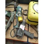 Makita angle grinder and a hot air gun