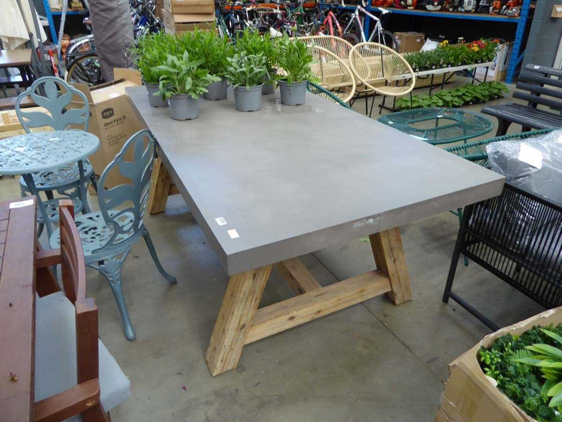 Large rectangular garden table