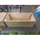 Large rectangular wooden planter