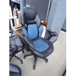 +VAT Black and blue gaming style chair