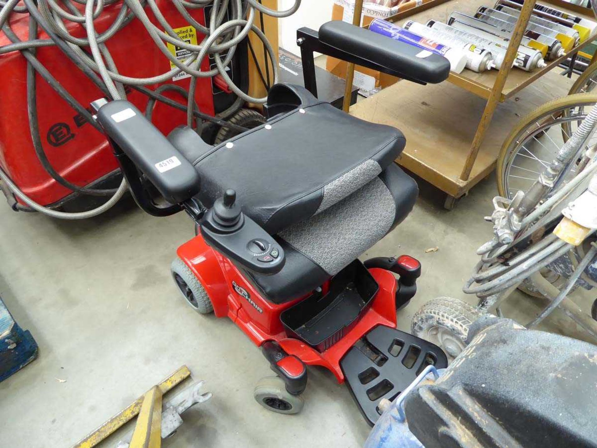 Mobility scooter in red