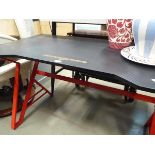 Black and red computer desk