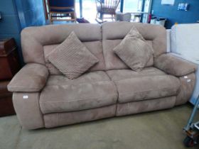 Light brown fabric lounge sofa