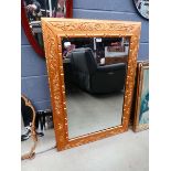 Gilt frame rectangular mirror