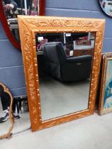 Gilt frame rectangular mirror