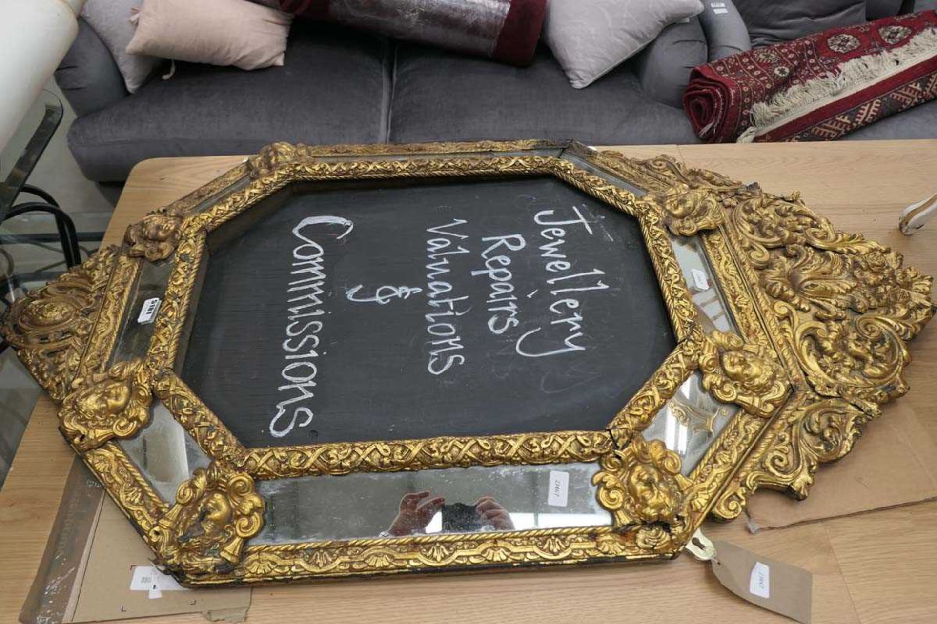 Ornate gilt mirror frame For restoration