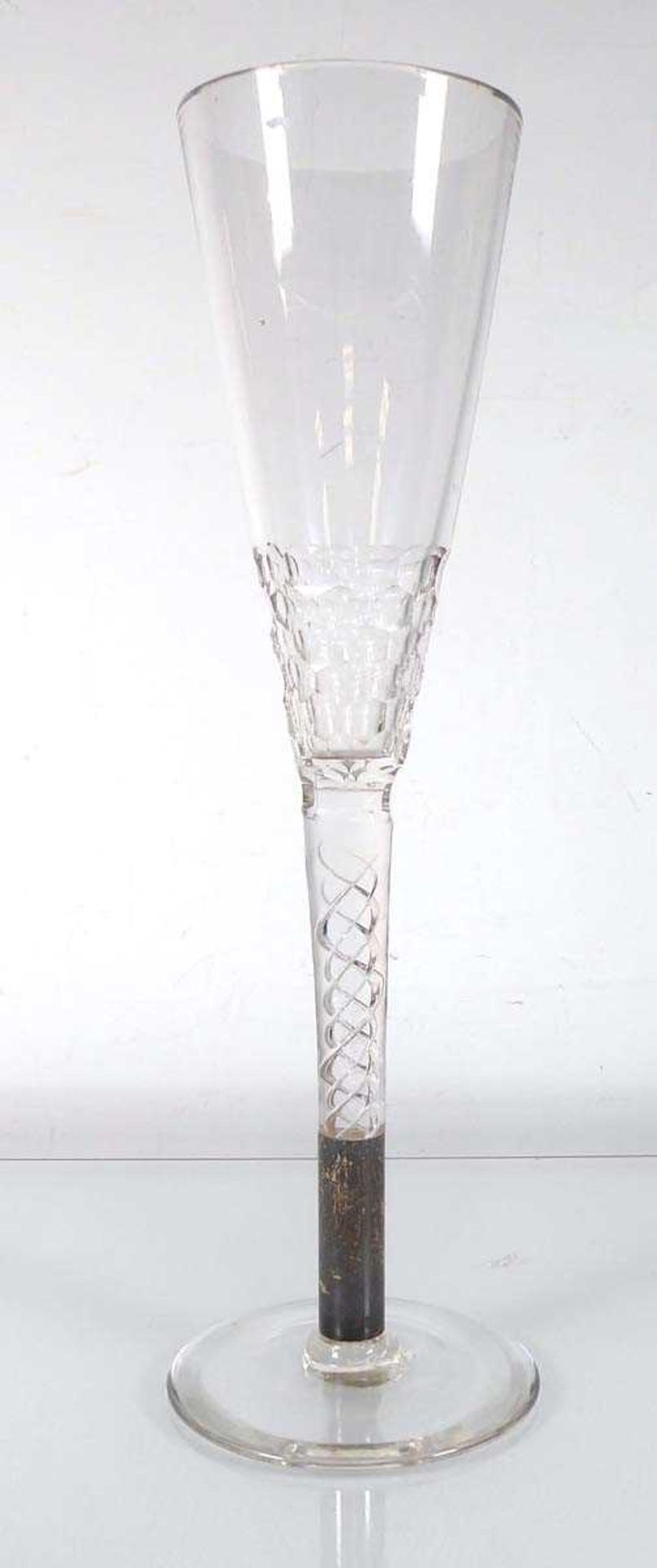 An air twist stem drinking glass of oversized proportions, h. 40.5 cm - Image 2 of 2