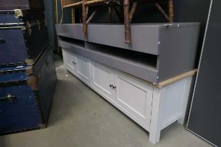 Grey high gloss entertainment unit