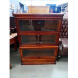 Globe Wernicke 3 section modular bookcase