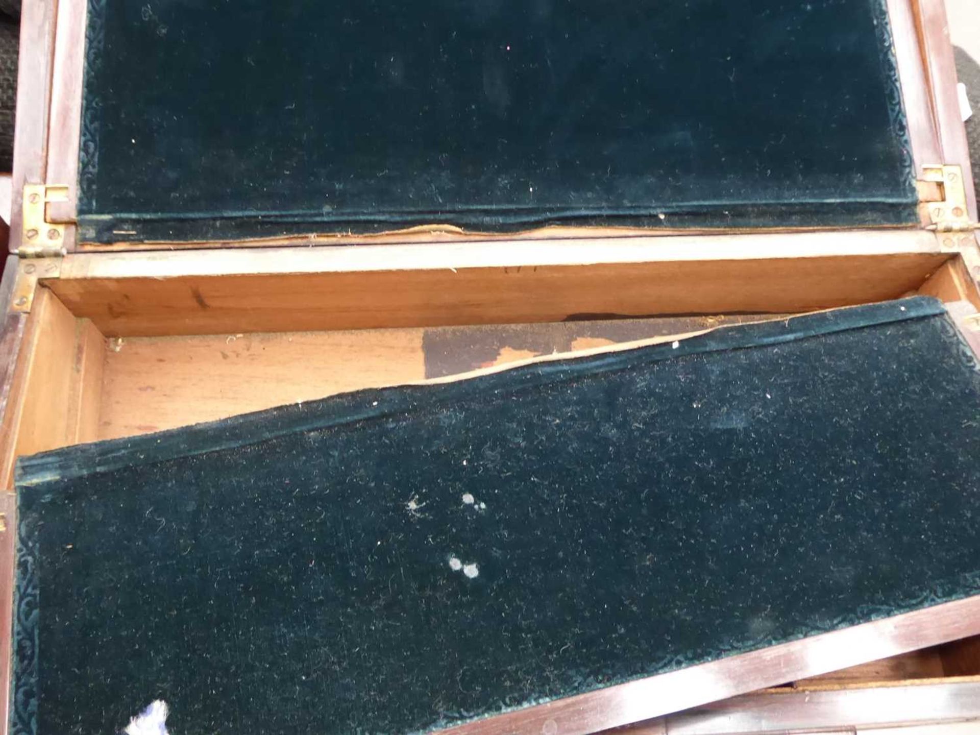 2 Victorian rosewood writing slopes and a walnut box Overall condition is poor particularly poor - Image 5 of 10