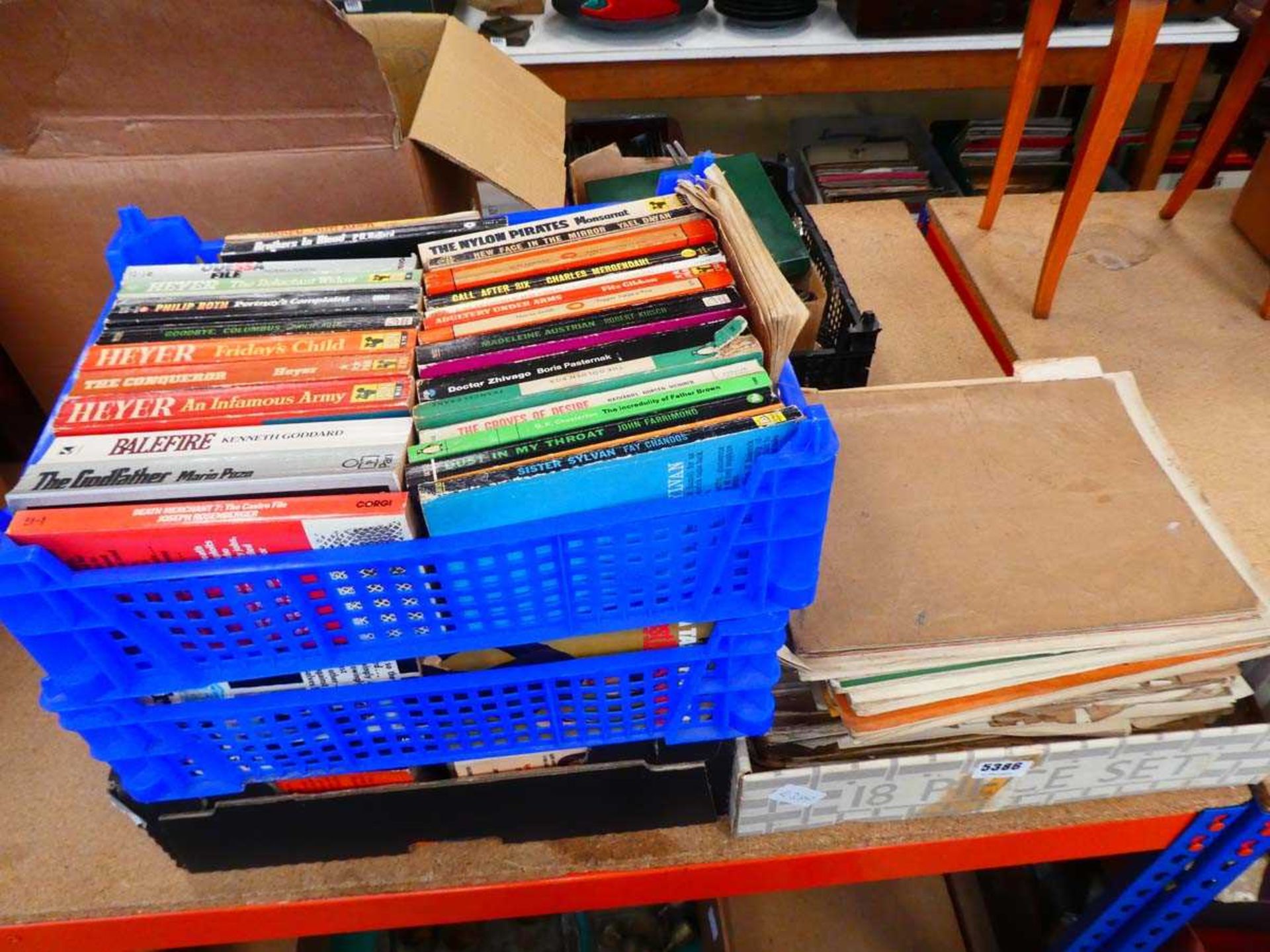 4 boxes of books, sheet music etc