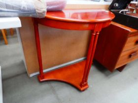 Reproduction demilune console table