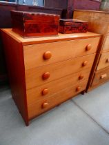 Teak chest of 4 drawers