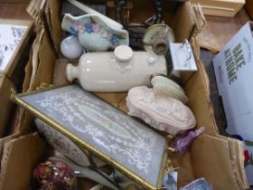 2 boxes of assorted ceramics, ornaments etc