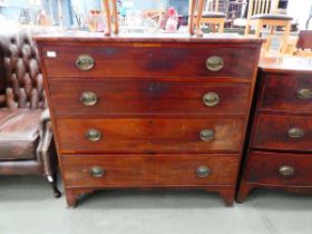 Victorian mahogany 4 drawer chest