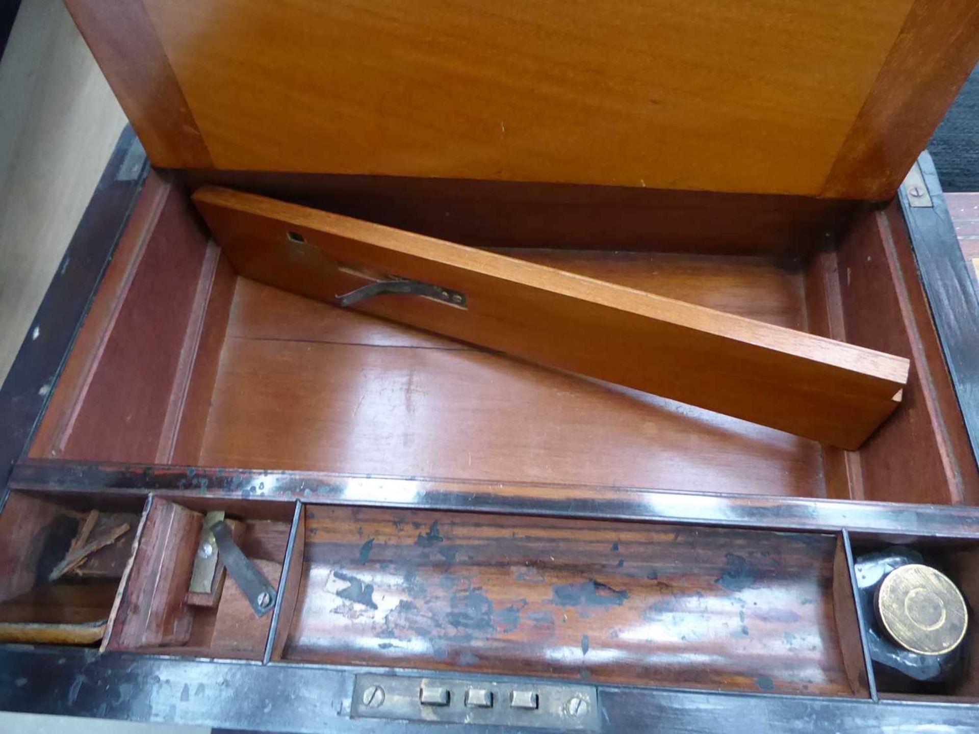 2 Victorian rosewood writing slopes and a walnut box Overall condition is poor particularly poor - Image 9 of 10