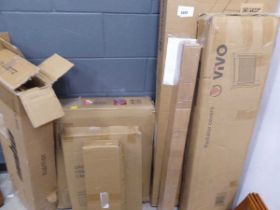 +VAT 6 boxes of assorted flatpack furniture