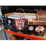 Box of LP's including Status Quo, Rod Stewart, Neil Diamond etc
