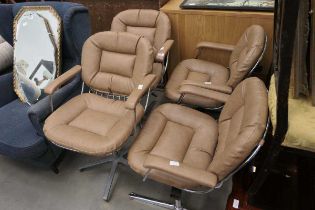 Tubular framed 2-seater sofa and two matching chairs (sold as collectors items)