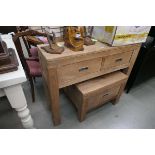 Pine console table and lamp table