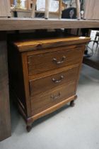 +VAT Pine 3 drawer bedside cabinet