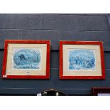 (8) Pair of agricultural calendar prints, together with a bag of prints