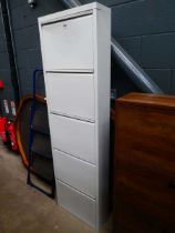White metal 5-drawer cabinet