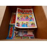 Box of Beano, Dandy and Eagle magazines