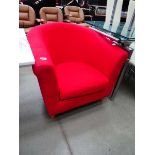 Contemporary red tub chair