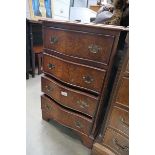 Reproduction ewe bow fronted chest of 4 drawers