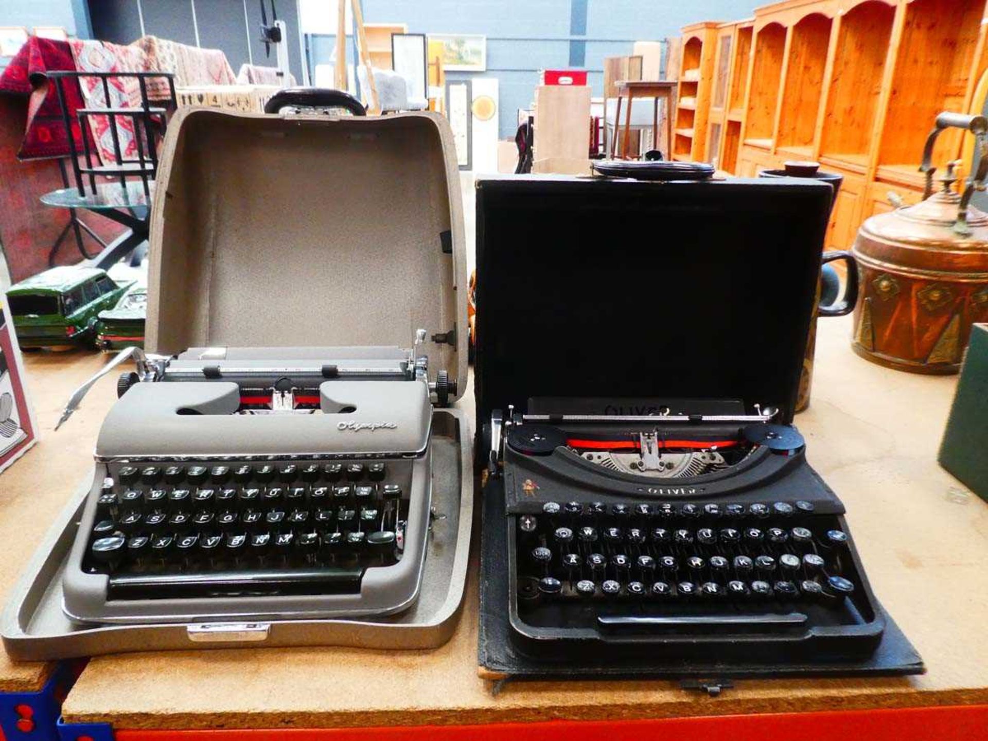 Oliver typewriter and Olympia typewriter