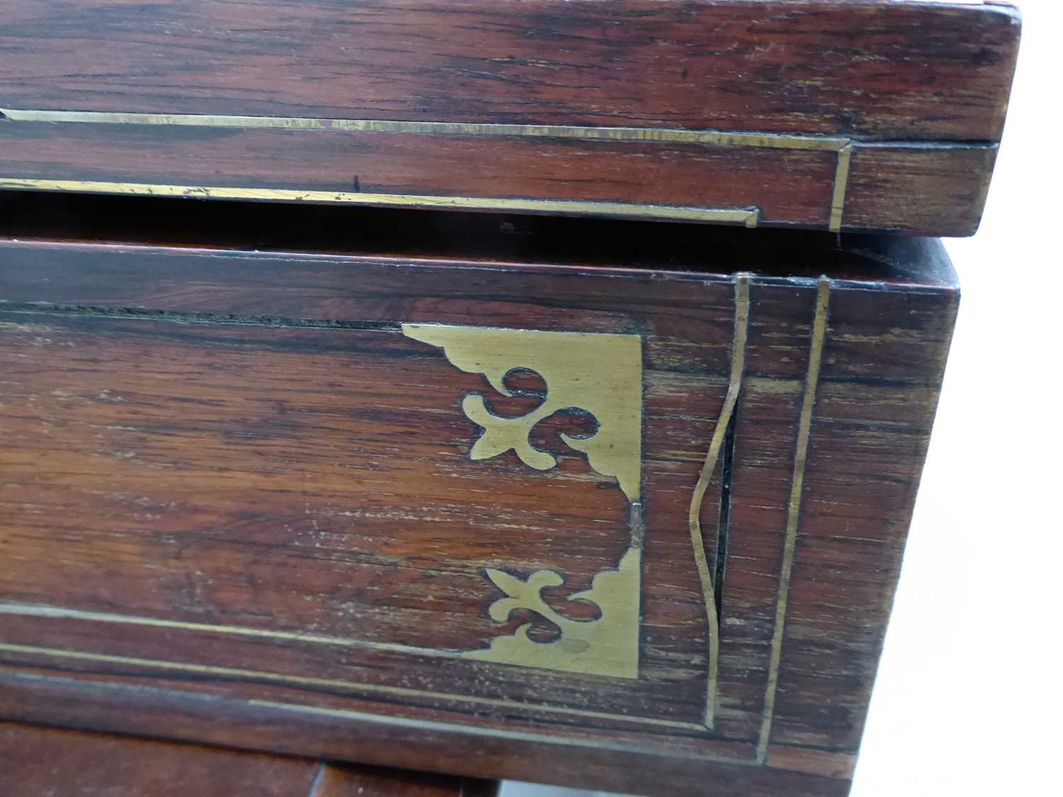 2 Victorian rosewood writing slopes and a walnut box Overall condition is poor particularly poor - Image 10 of 10