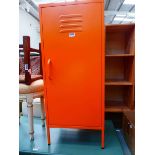 Orange locker cupboard