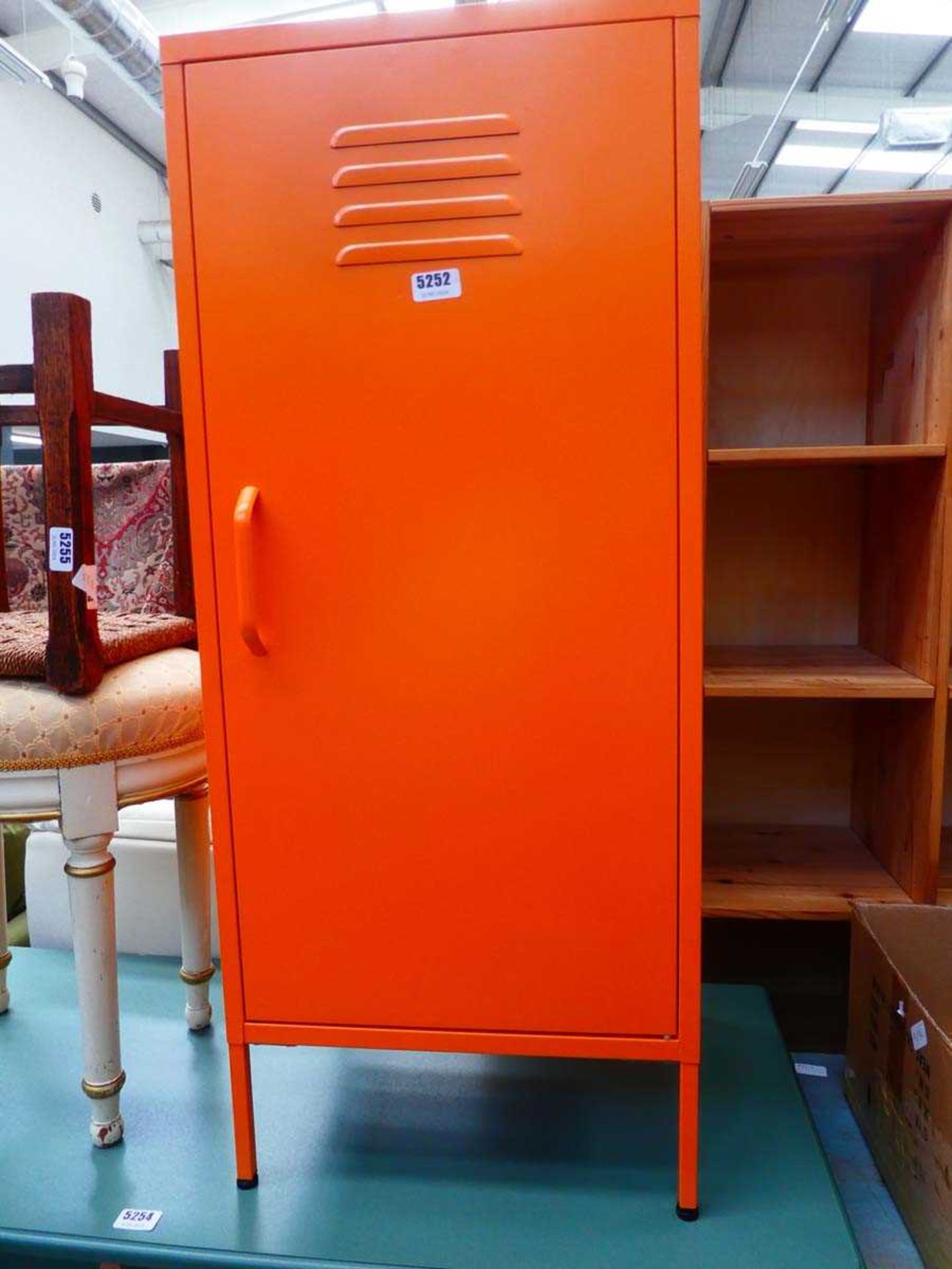 Orange locker cupboard