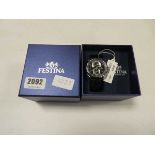 Festina mens sub-dial wristwatch with black face and black strap