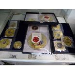 Selection of commemorative coins/medallions