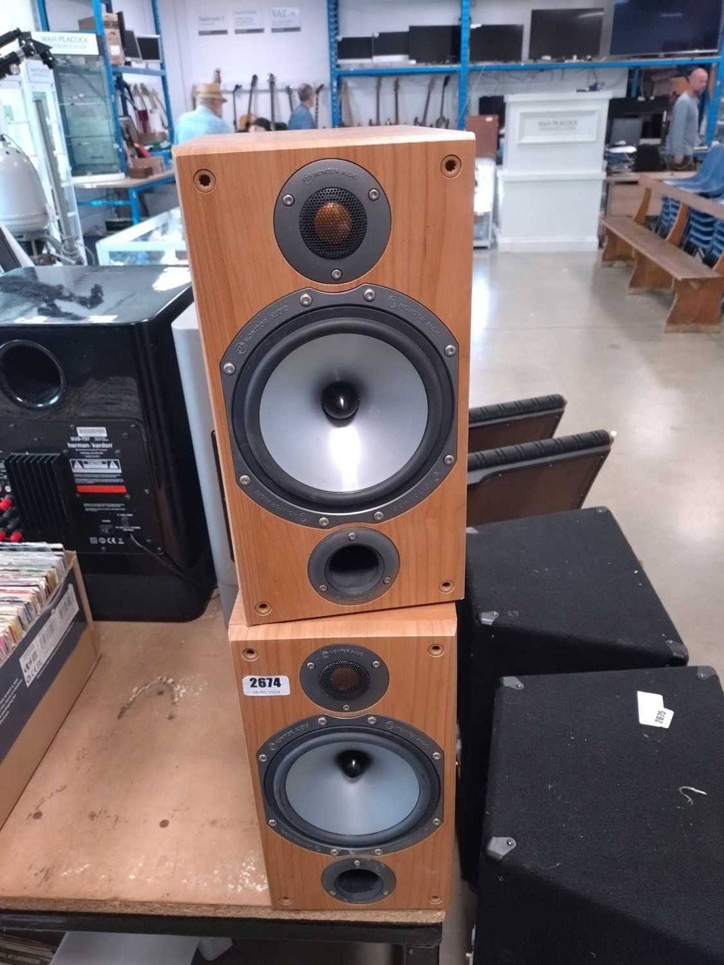 Pair of monitor audio speakers