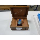 +VAT Boxed Helma DH men's wristwatch with blue face and steel strap