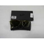 Pair of Rayban sunglasses in case