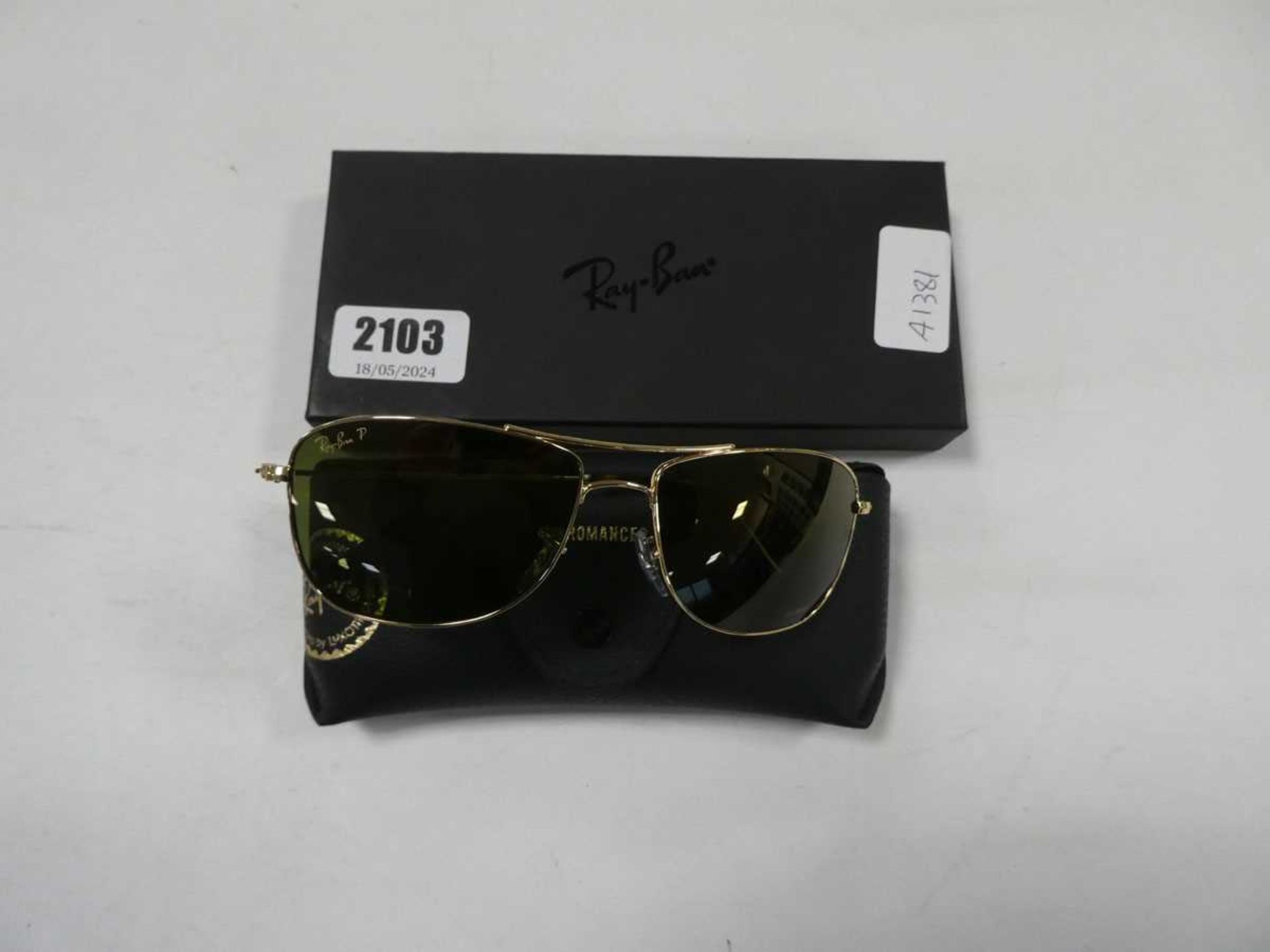 Pair of Rayban sunglasses in case