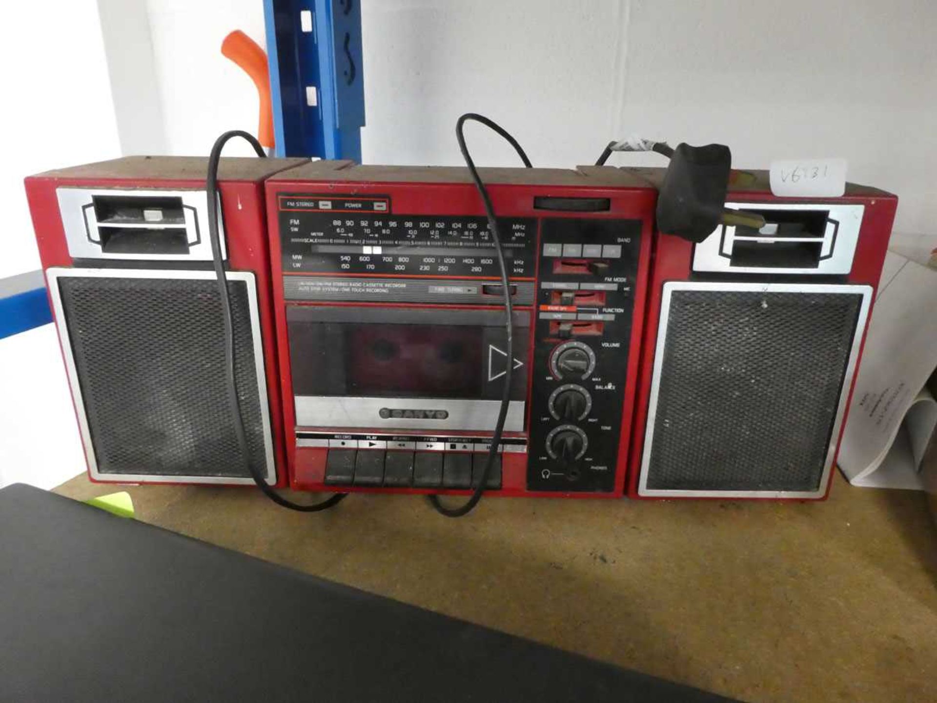 Sanyo portable cassette recorder and radio