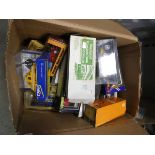 Box containing diecast vehicles