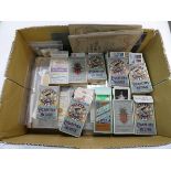 Box containing cigarette cards