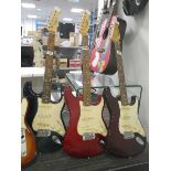 Stagg electric guitar in red and cream