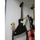 Electric guitar in black and cream