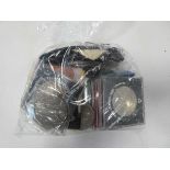 (10) Selection of coins and bank notes in bag